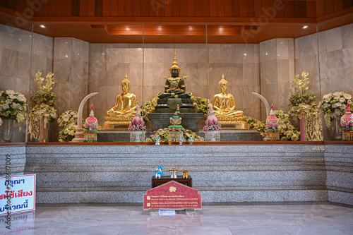 sitting buddha in Wat Phothisomphon,Third class royal temple in Wat Phothisomphon,Third class royal temple in udon thani,thailand