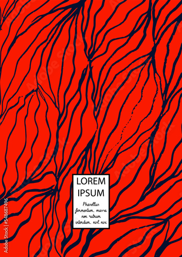 Vector Abstract Hand Drawn Scribble Cover. Minimal Artistic Sketch Poster.