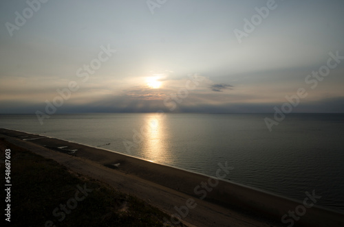 Evening on the White Sea. Sunset. Pomor coast