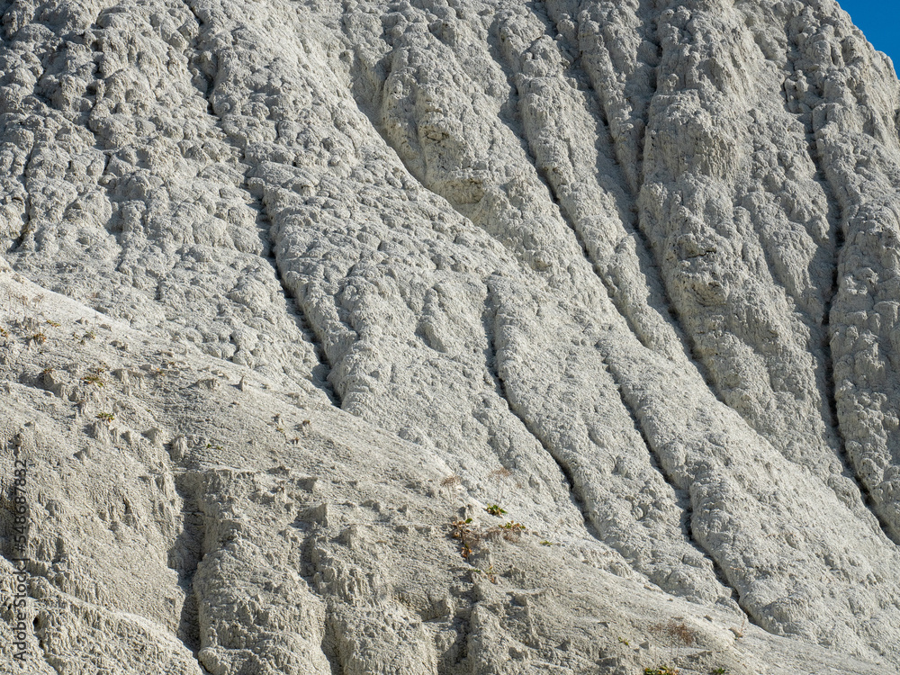 salty hills at Lopatari, Buzau county, Romania