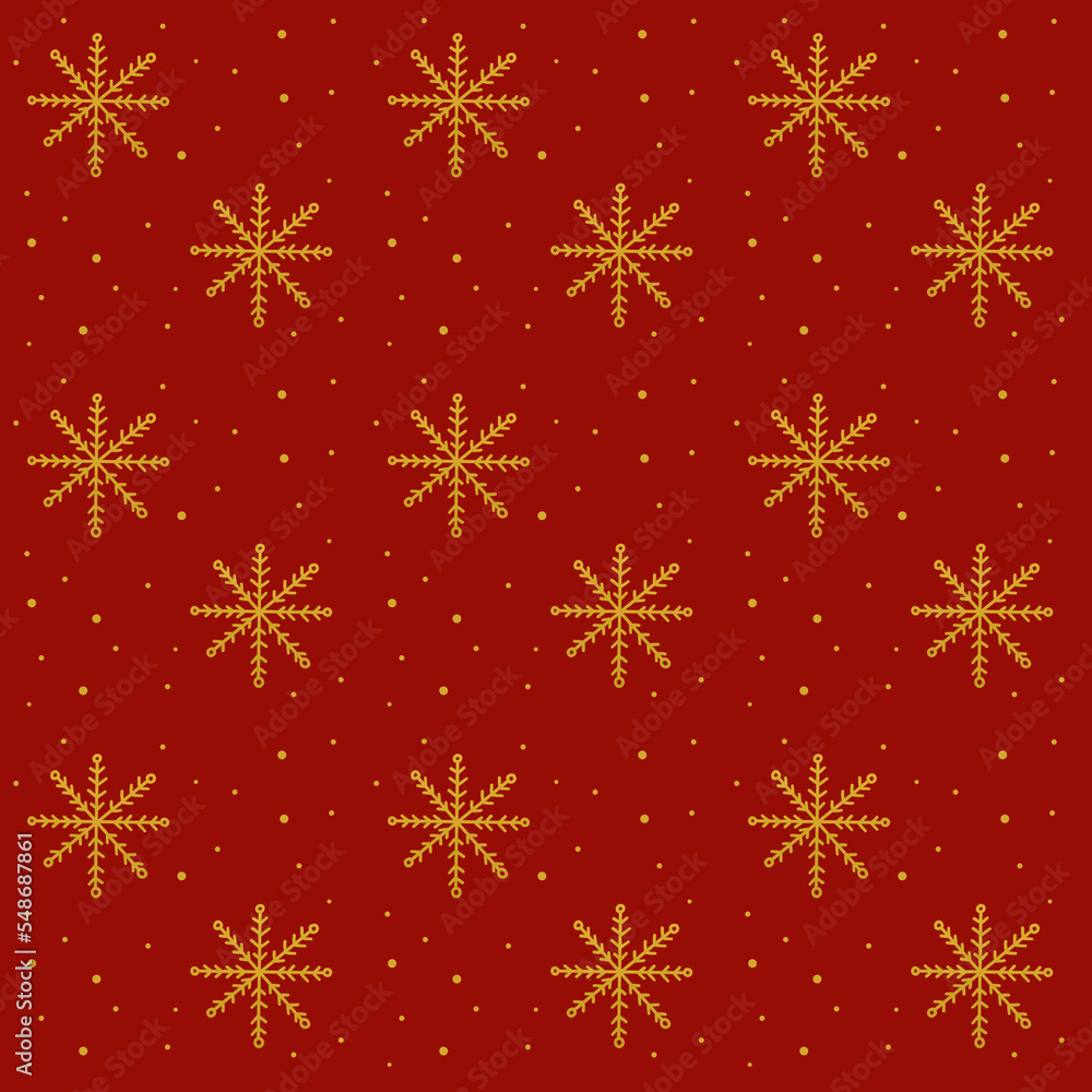 Golden Snowflake Pattern Golden Snowflake Pattern