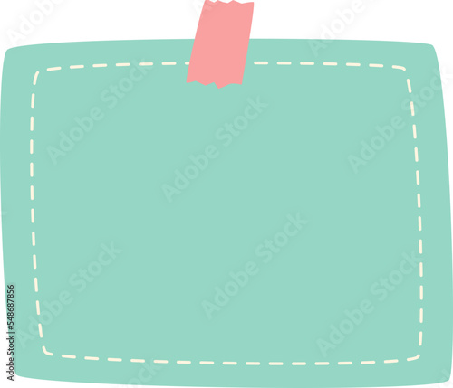 sticky note cartoon flat style element illustration