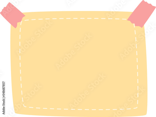 sticky note cartoon flat style element illustration