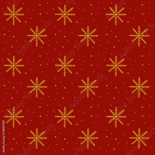 Golden Snowflake Pattern