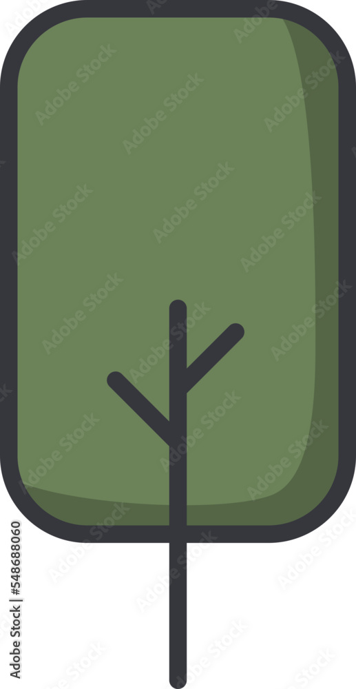 tree model flat style element illustration tree model flat style element illustration