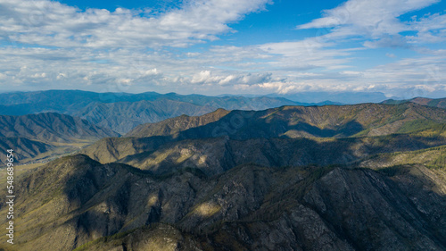 Altai mountain landscape from a bird's-eye view. © Vitaliy