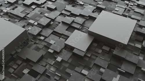 3dキューブのデジタルな背景素材。テクノロジーや近未来のデザインに