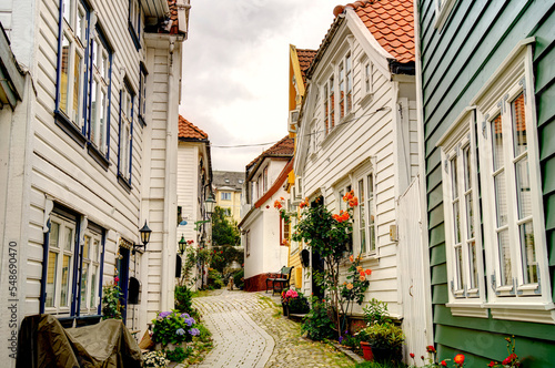 Bergen landmarks  Norway  HDR Image