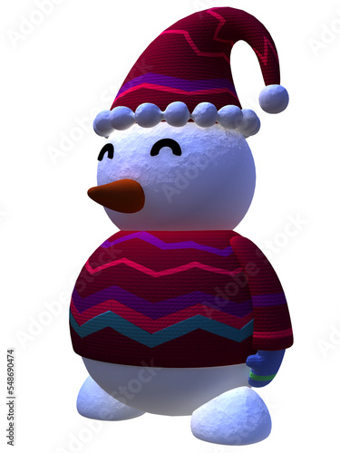 Happy snow man happy new year