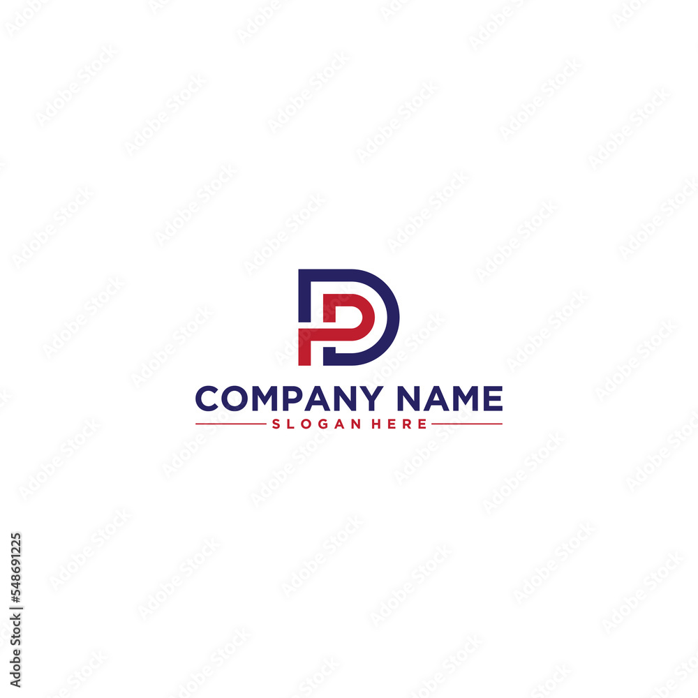 dp or pd logo simple in white background