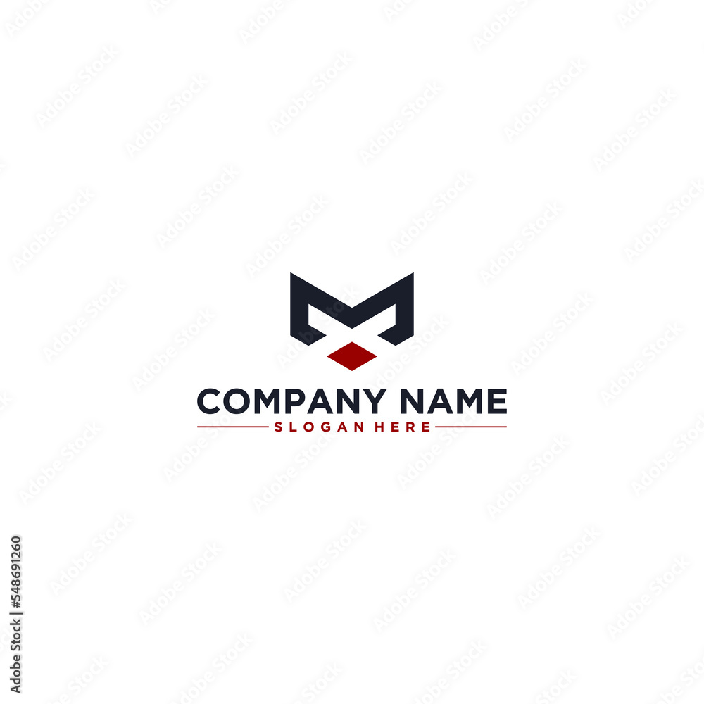 simple m logo template in white background simple m logo template in white background