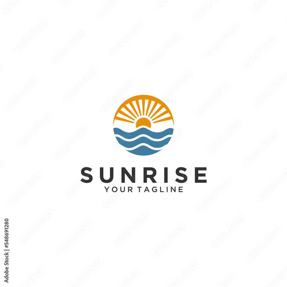 sunrise logo in white background