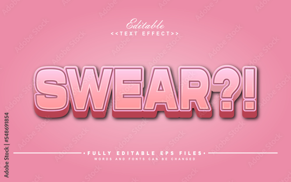 editable swear text effect in soft color gradient.logo text.typhography logo editable swear text effect in soft color gradient.logo text.typhography logo