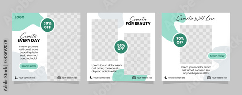 Social media post template for сontent creators of beauty, fashion, cosmetics, jewelry, makeup, post and cover