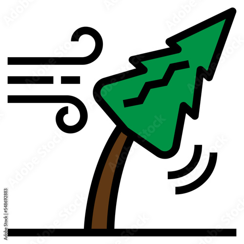 windstorm filled outline icon