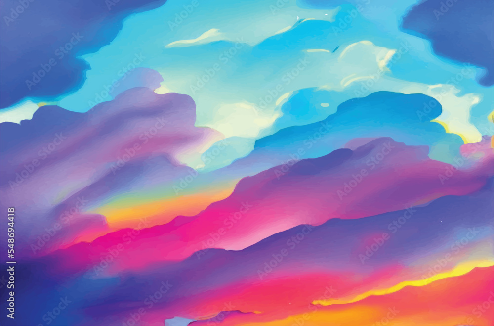 colorful art water painting background