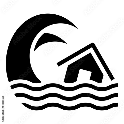 tsunami glyph icon