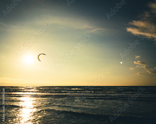 kite- boarding at stormy sea © S_E