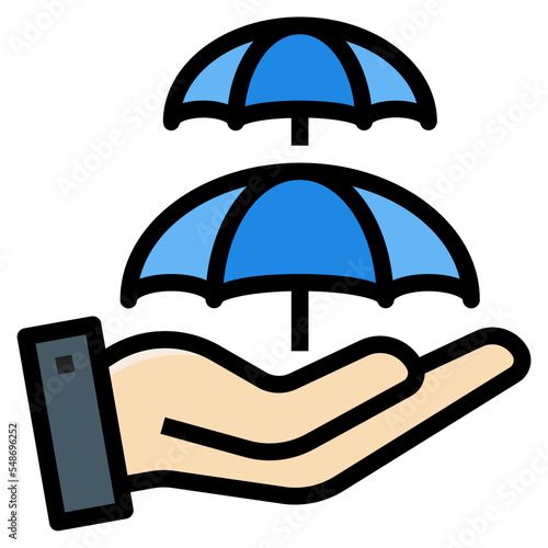 double protect filled outline icon