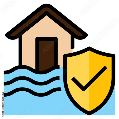 flood filled outline icon