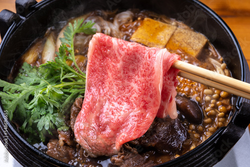 Photos 黒毛和牛ですき焼き