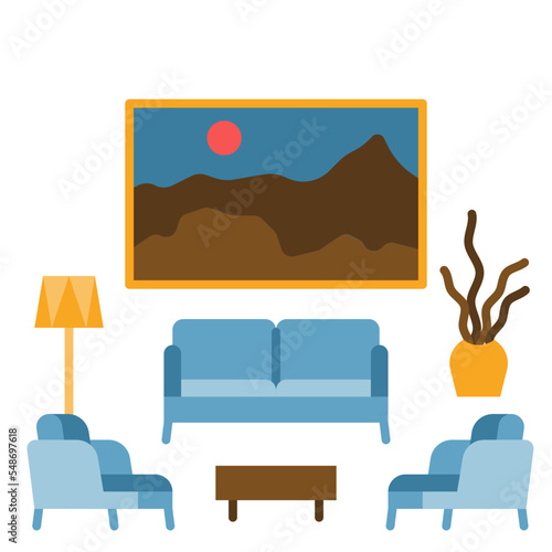 lobby flat icon