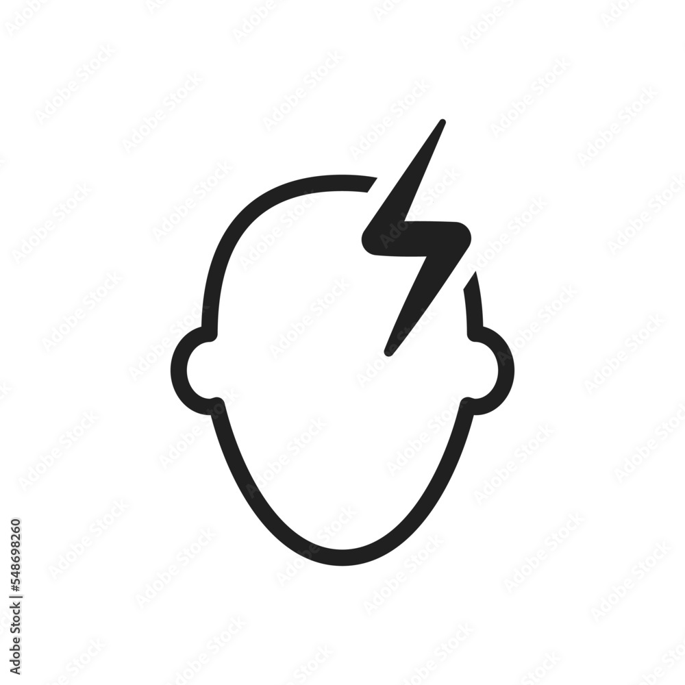 Headache icon vector design illustration Headache icon vector design illustration