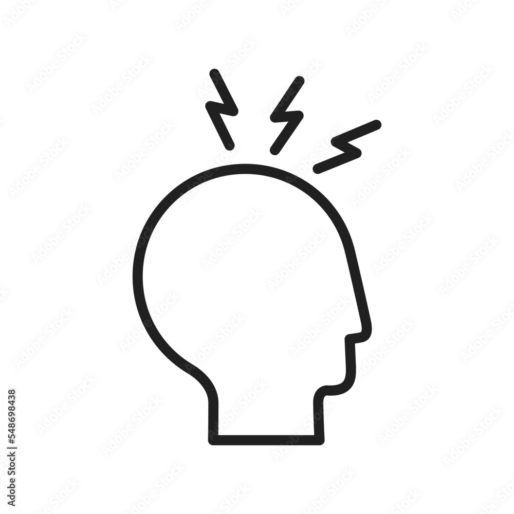 Headache icon vector design illustration Headache icon vector design illustration