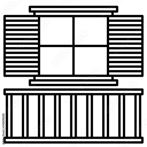 balcony line icon