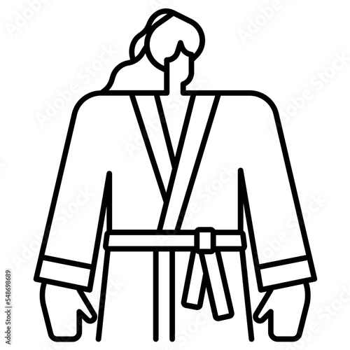 bathrobe line icon