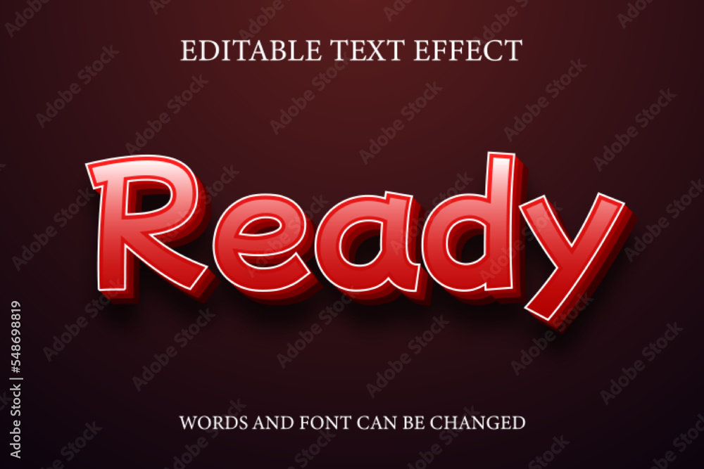 Ready 3d gradient style text effect