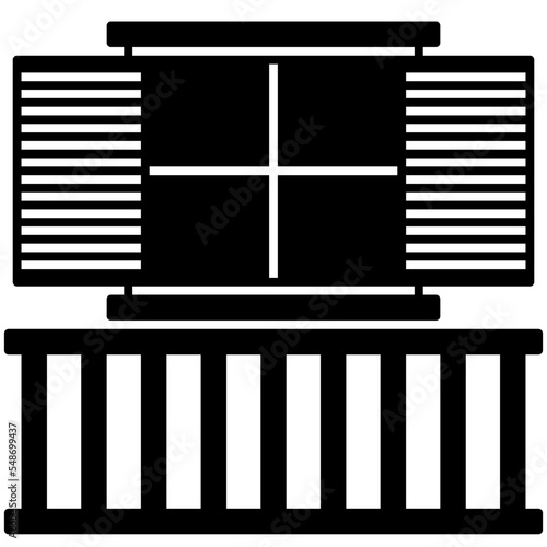 balcony solid icon