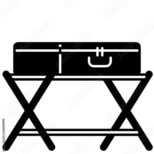 luggage rack solid icon