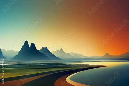 Abstract Landscape Desktop Wallpaper