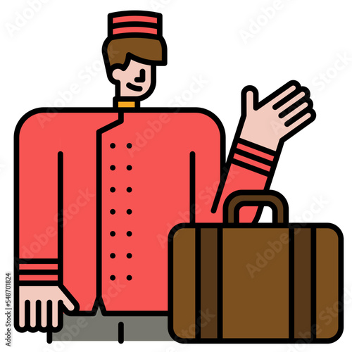 bellboy line icon