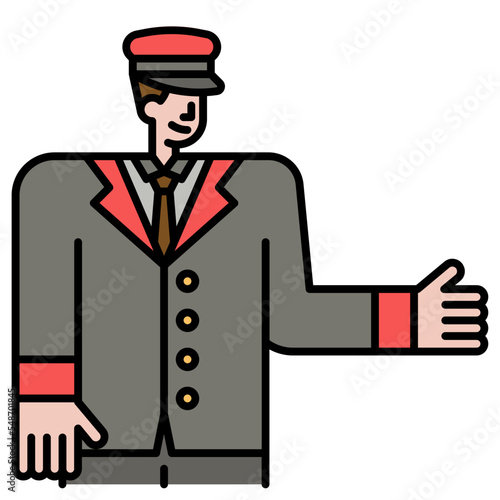 doorman line icon