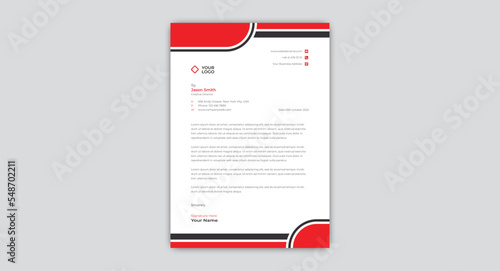 Modern company letterhead template design