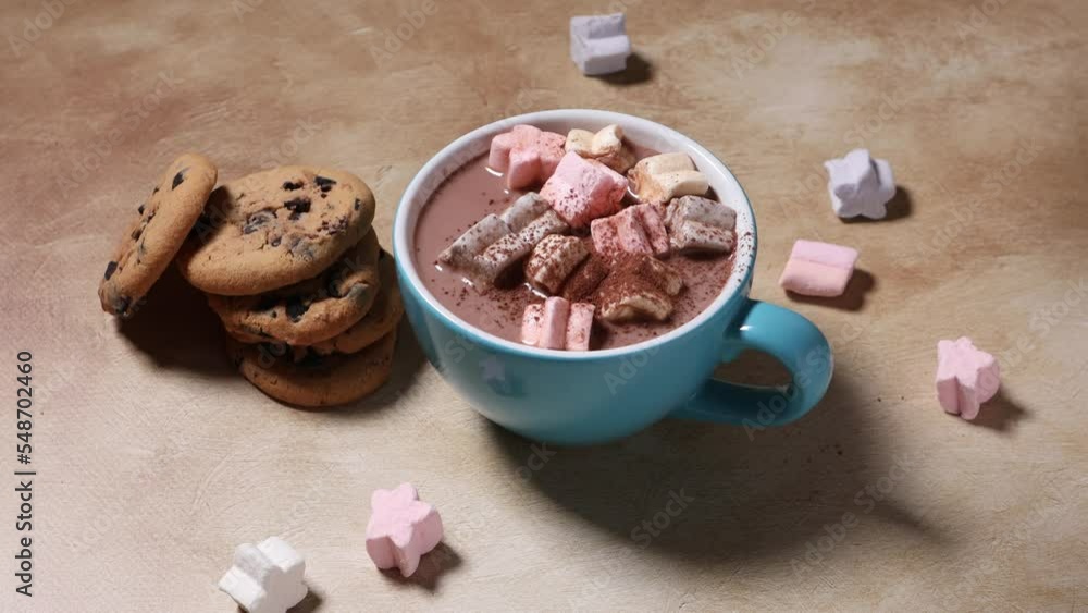 Hot chocolate with marshmallows cookies Hot chocolate with marshmallows cookies