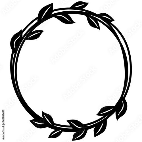 Laurel wreath svg, Round monogram frame photo