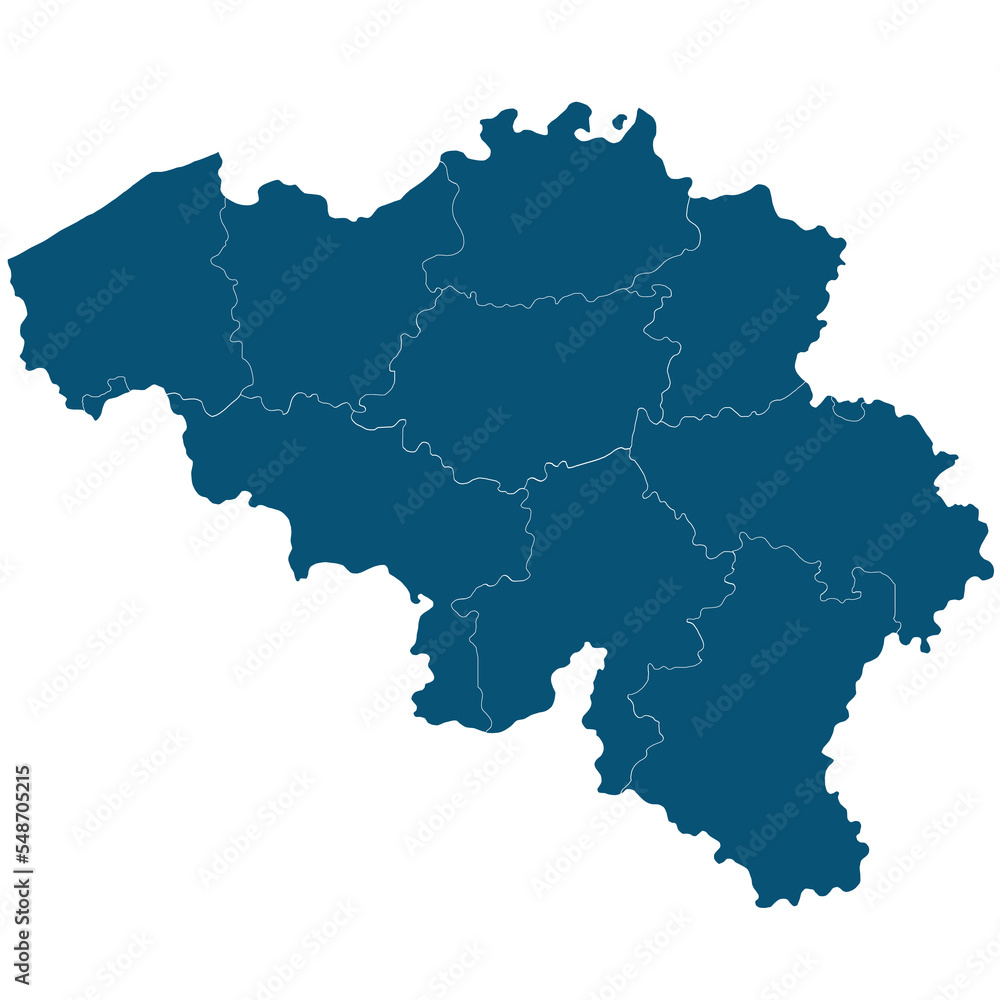 Blank Blue similar Belgium map