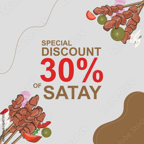Feed flyer Satay Maranggi Asian Food Sate traditional food asian