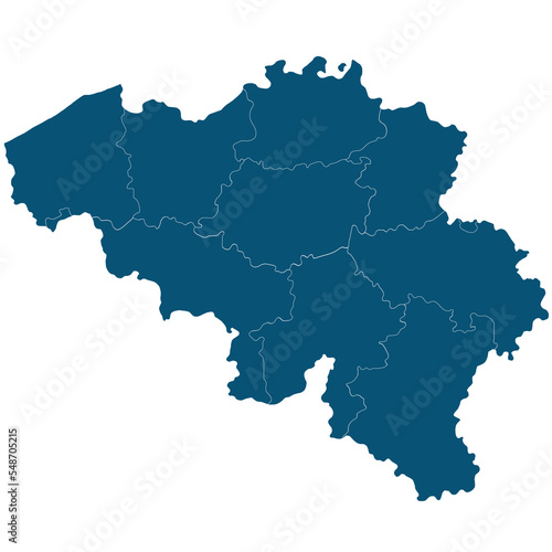 Blank Blue similar Belgium map