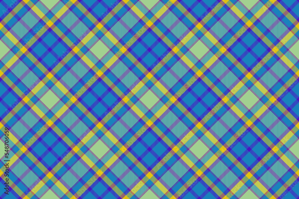 Fototapeta premium Fabric texture textile. Background seamless plaid. Pattern tartan check vector.