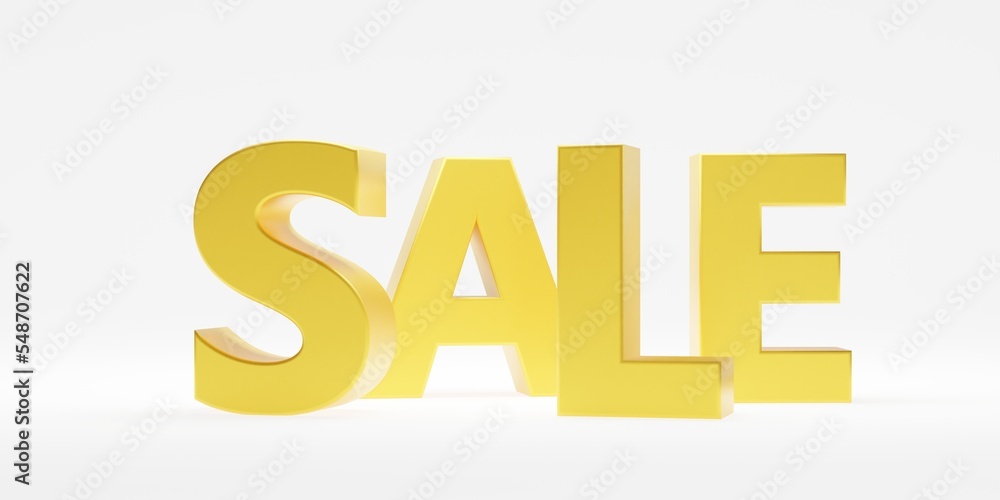 3D rendering. 3d Red sale word isolated over white background. 3D rendering. 3d Red sale word isolated over white background.