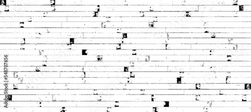 Rough, irregular texture composed of monochrome geometric elements. Overlay distressed grunge background. Abstract vector illustration. Isolated on white background. EPS10