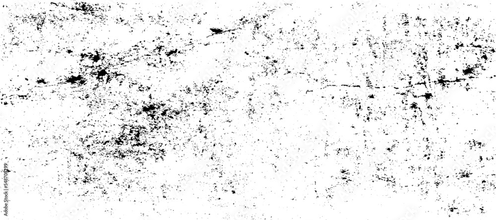 Scratched and Cracked Grunge Urban Background Texture Vector. Dust Overlay Distress Grainy Grungy Effect. Distressed Backdrop Vector Illustration. Isolated Black on White Background. EPS 10.