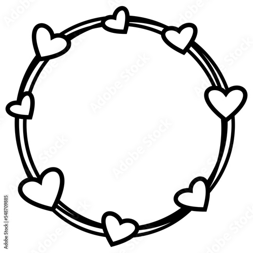 frame with a heart