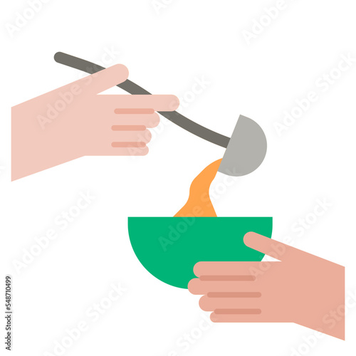 food donation flat icon