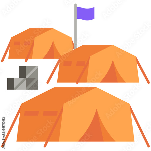 refugee flat icon