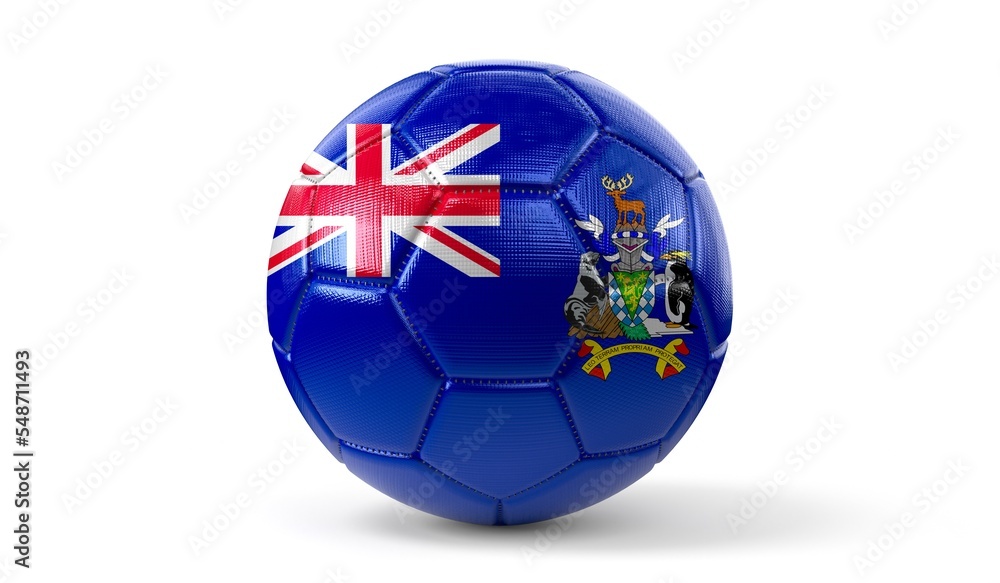South Georgia and South Sandwich Islands - national flag on soccer ball - 3D illustration South Georgia and South Sandwich Islands - national flag on soccer ball - 3D illustration
